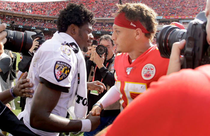 Lamar Jackson and Patrick Mahomes